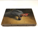 Curious Antique Oil Painting on Man in Dressing Gown About to Swat a Fly!
