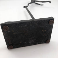 Welded Steel Sculpture of Running Man With Candle Holder