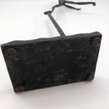 Welded Steel Sculpture of Running Man With Candle Holder