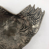 T.W. Pewter Handcrafted Pewter Bird Shaped Tea Bag Holder or Trinket Dish