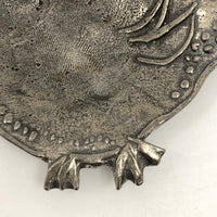 T.W. Pewter Handcrafted Pewter Bird Shaped Tea Bag Holder or Trinket Dish