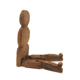 Sweet Old Crate Wood Dancing Doll with Feminine Graphite Drawn Face, Early 20th c.