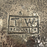 T.W. Pewter Handcrafted Pewter Bird Shaped Tea Bag Holder or Trinket Dish