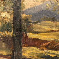 JT Sayward, Early 20th Century Oil on Board Landscape