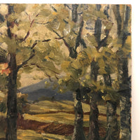 JT Sayward, Early 20th Century Oil on Board Landscape