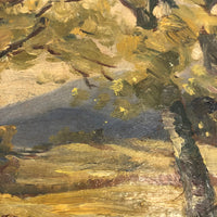 JT Sayward, Early 20th Century Oil on Board Landscape