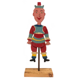 Fabulous Old Folk Art Large Jumping Jack Circus Clown