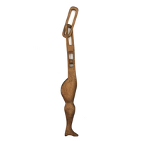 Antique Carved Whimsy with Ladies Leg and Tiny Ball in Cage