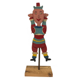Fabulous Old Folk Art Large Jumping Jack Circus Clown