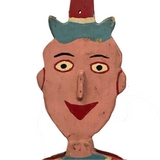 Fabulous Old Folk Art Large Jumping Jack Circus Clown