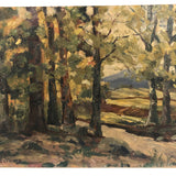 JT Sayward, Early 20th Century Oil on Board Landscape