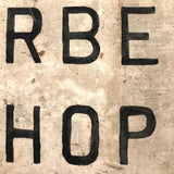 Perfectly Minimal Hand-painted Barber Shop Sign on Masonite