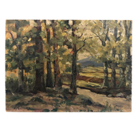 JT Sayward, Early 20th Century Oil on Board Landscape