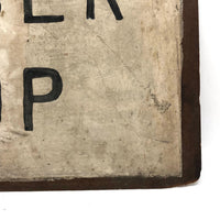 Perfectly Minimal Hand-painted Barber Shop Sign on Masonite