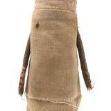 Wonderful Make Do Wooden Post Doll with Wrapped Fabric