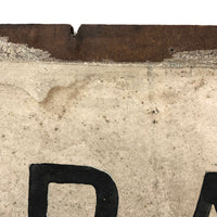 Perfectly Minimal Hand-painted Barber Shop Sign on Masonite