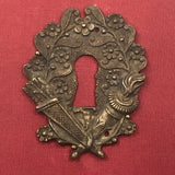 Lovely Antique Escutcheon, Perfectly Framed