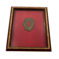 Lovely Antique Escutcheon, Perfectly Framed