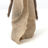 Wonderful Make Do Wooden Post Doll with Wrapped Fabric