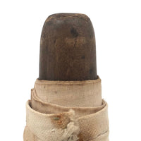 Wonderful Make Do Wooden Post Doll with Wrapped Fabric