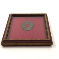 Lovely Antique Escutcheon, Perfectly Framed