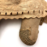 Wonderful Old Handmade Ragdoll with Embroidered Face and Crocheted Booties