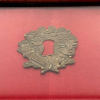 Lovely Antique Escutcheon, Perfectly Framed