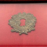 Lovely Antique Escutcheon, Perfectly Framed