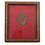 Lovely Antique Escutcheon, Perfectly Framed