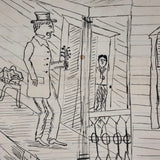Heartbreaking "No One To Love" Antique Ink Drawing