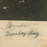 "Corners, Tuesday", Man Holding Hoop, Antique RPPC