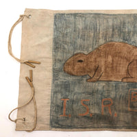 Fabulous Vintage Hand-drawn Beaver Boy Scout Flag!