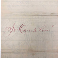 Heartbreaking "No One To Love" Antique Ink Drawing