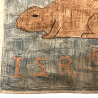 Fabulous Vintage Hand-drawn Beaver Boy Scout Flag!