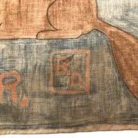 Fabulous Vintage Hand-drawn Beaver Boy Scout Flag!