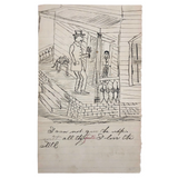 Heartbreaking "No One To Love" Antique Ink Drawing