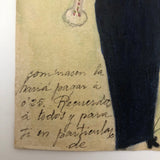 Woman with Flowered Hat Hand-painted Spanish Postcard, 1913