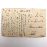 Woman with Flowered Hat Hand-painted Spanish Postcard, 1913