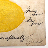 Embossed Lemon 1907 J. Koehler Postcard with Hand-written Advertising Text