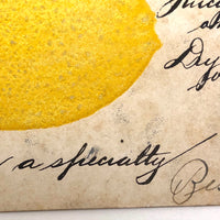 Embossed Lemon 1907 J. Koehler Postcard with Hand-written Advertising Text