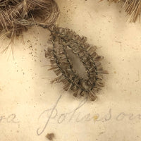 Victorian Hair Mourning Piece, Vine with Flowers Atop Cross, Alouisa Johnson