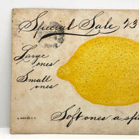 Embossed Lemon 1907 J. Koehler Postcard with Hand-written Advertising Text