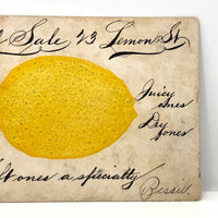 Embossed Lemon 1907 J. Koehler Postcard with Hand-written Advertising Text