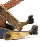Another Jointed Wooden Man in Orange Top Coat with Wing-like Tails