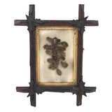 Victorian Hair Mourning Piece, Vine with Flowers Atop Cross, Alouisa Johnson