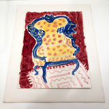 "It Belonged to My Mother" 1984 Large Watercolor of Wing Chair