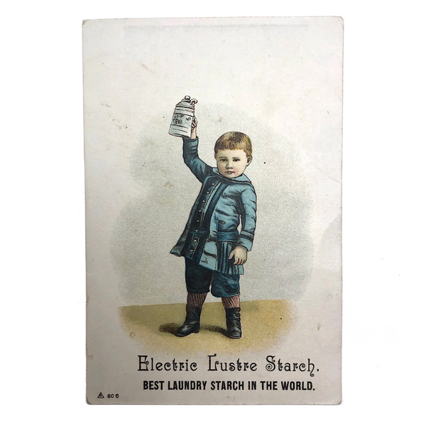 Electric Lustre Starch, Boston MA, Victorian Era Trade Card