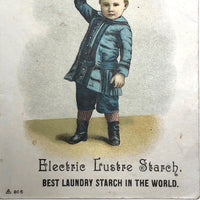 Electric Lustre Starch, Boston MA, Victorian Era Trade Card