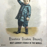 Electric Lustre Starch, Boston MA, Victorian Era Trade Card