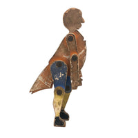 Another Jointed Wooden Man in Orange Top Coat with Wing-like Tails